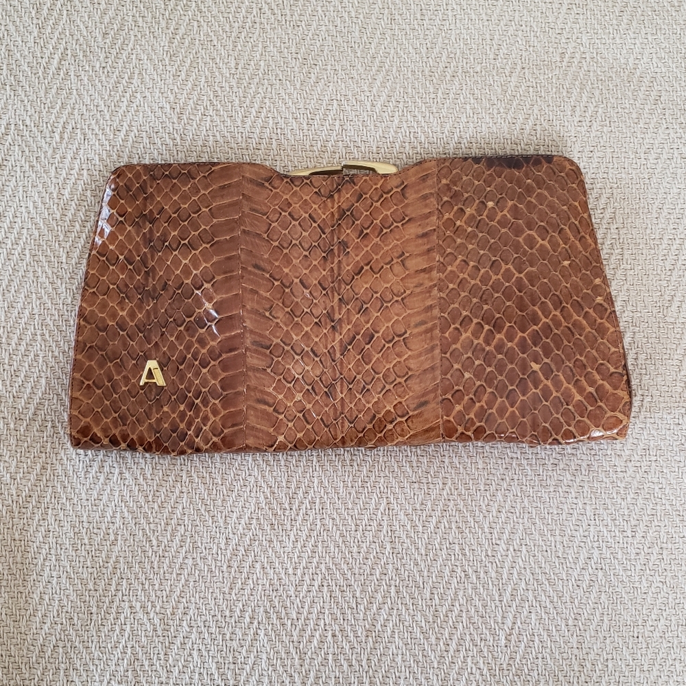 Authentic Snakeskin Clutch with Straps